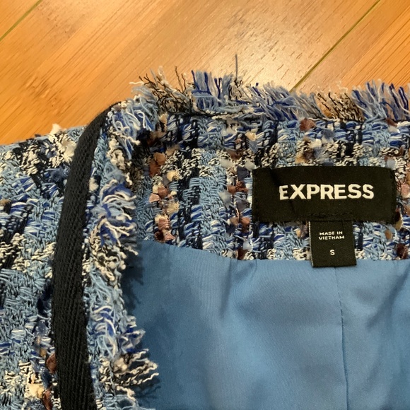 Express Tweed Open Front Blazer - Picture 2 of 4